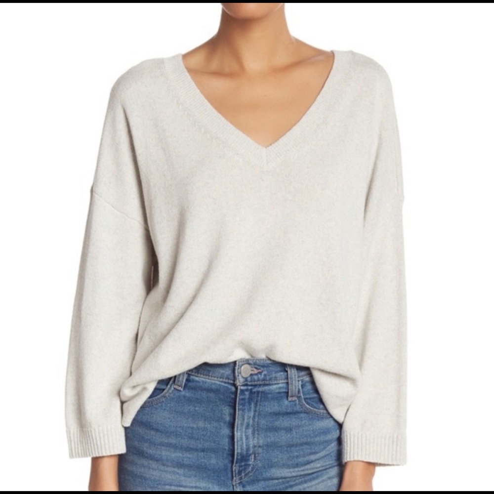 Madewell Double V-Neck/Back Sweater